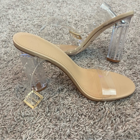 Jf High Heel - Brown Soles and Clear Straps - Picture 6 of 8